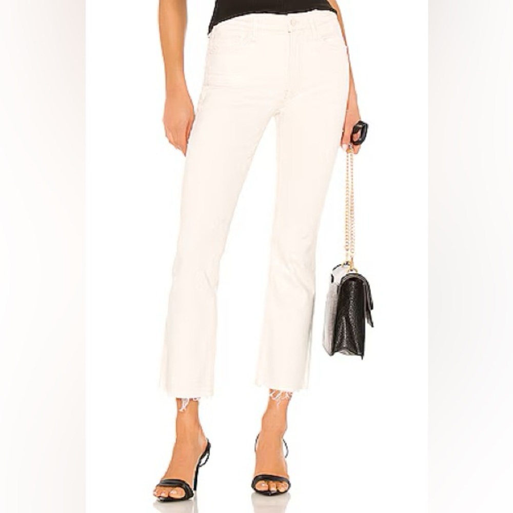 MOTHER cream Ankle & Cropped Jeans